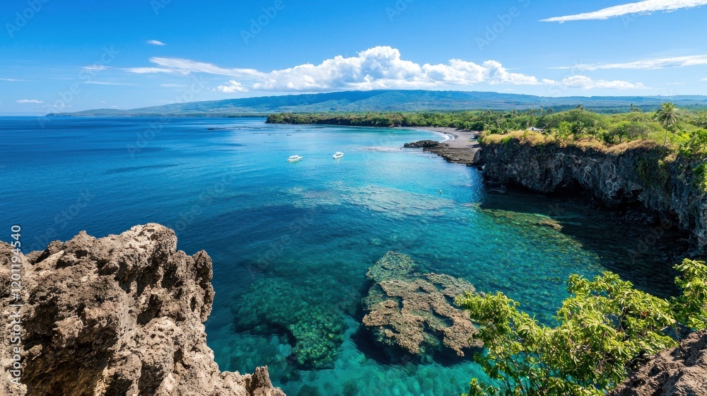 Fototapeta premium Serene Tropical Coastline