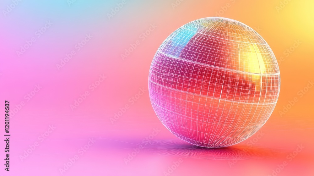 Stylized Wireframe Globe Design with a Modern Aesthetic Against a Gradient Background Stylized Wireframe Globe Design with a Modern Aesthetic Against a Gradient Background