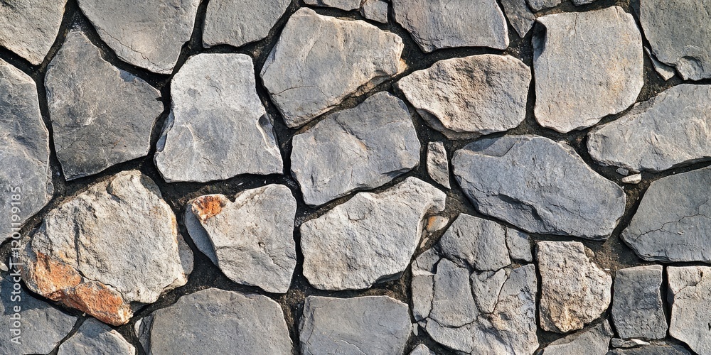 Aged broken stone surface texture with gray and beige tones arranged irregularly, natural rough stones create a rustic backdrop for text placement Aged broken stone surface texture with gray and beige tones arranged irregularly, natural rough stones create a rustic backdrop for text placement