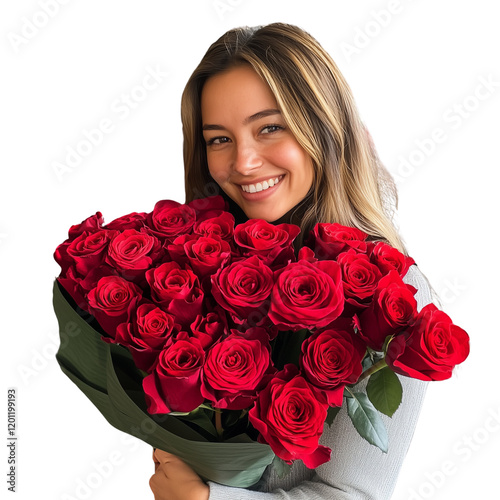 woman with roses