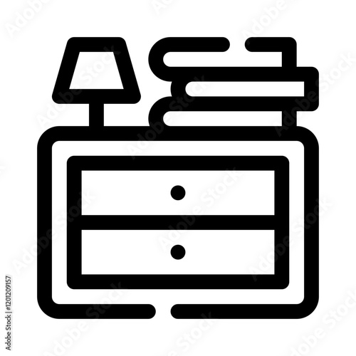 Chest of drawers line icon
