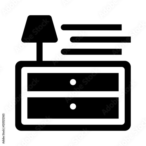 Chest of drawers glyph icon