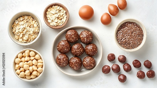 Homemade Chocolate Energy Balls Recipe with Oats and Flax