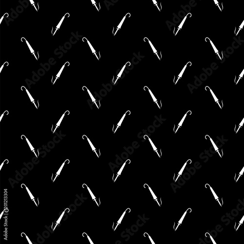 Soldering iron icon isolated seamless pattern on black background