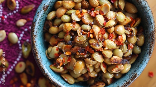 Spicy Roasted Edamame Recipe with Chili Flakes and Sea Salt