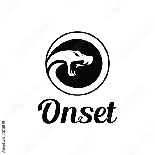 snake onset design logo for business identity