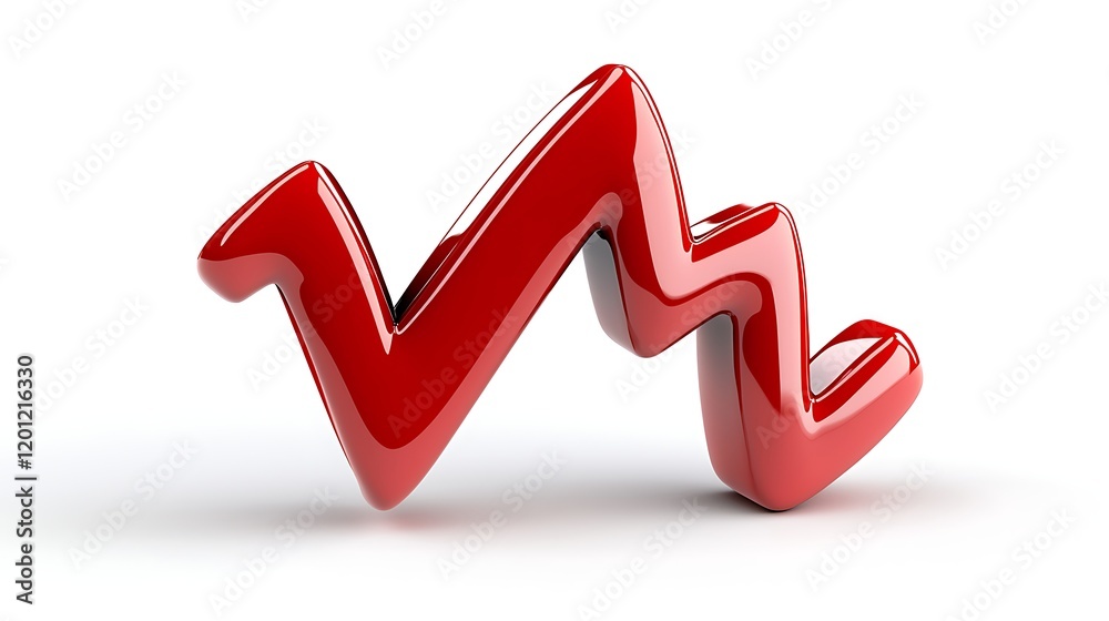 Red 3D Zigzag Arrow Graphic Design Red 3D Zigzag Arrow Graphic Design