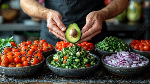 Fresh Avocado Salad Recipe with Tomatoes and Onions