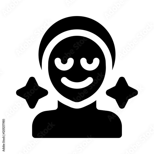 Relaxed Face glyph icon