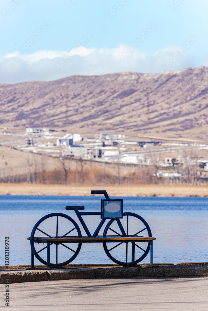 Fototapeta premium Lisi lake close to Tbilisi in the winter season