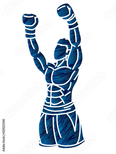 Boxing Sport Kickboxing Muay Thai Boxer The Winner Action 