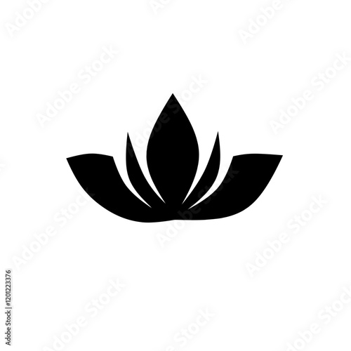 Lotus flower icon set. Lotus flower vector sign or lotus flower plant symbol