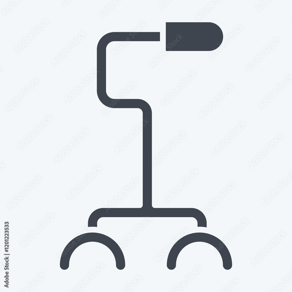 Icon Stick. related to Retirement symbol. glyph style. design editable Icon Stick. related to Retirement symbol. glyph style. design editable