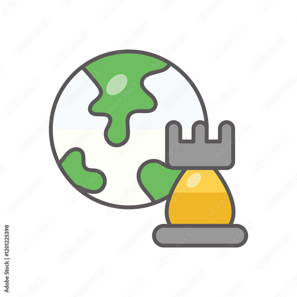 Global Strategy icon business vector concept stock graphic Global Strategy icon business vector concept stock graphic