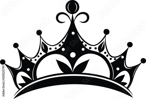 Tiara crown silhouette,Tiara crown vector icon