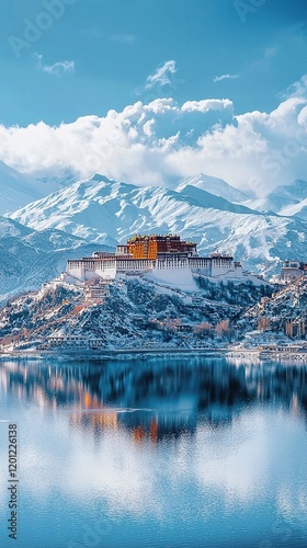 potala palace reflection china landscape