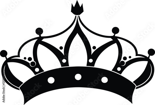 Tiara crown silhouette,Tiara crown vector icon