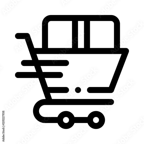 Shopping cart line icon