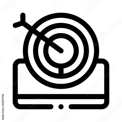 Target with Arrow line icon