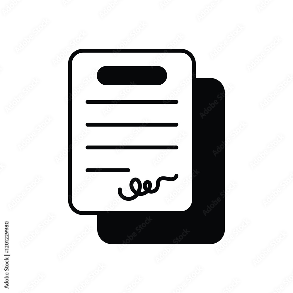 Contract icon business vector concept stock graphic Contract icon business vector concept stock graphic