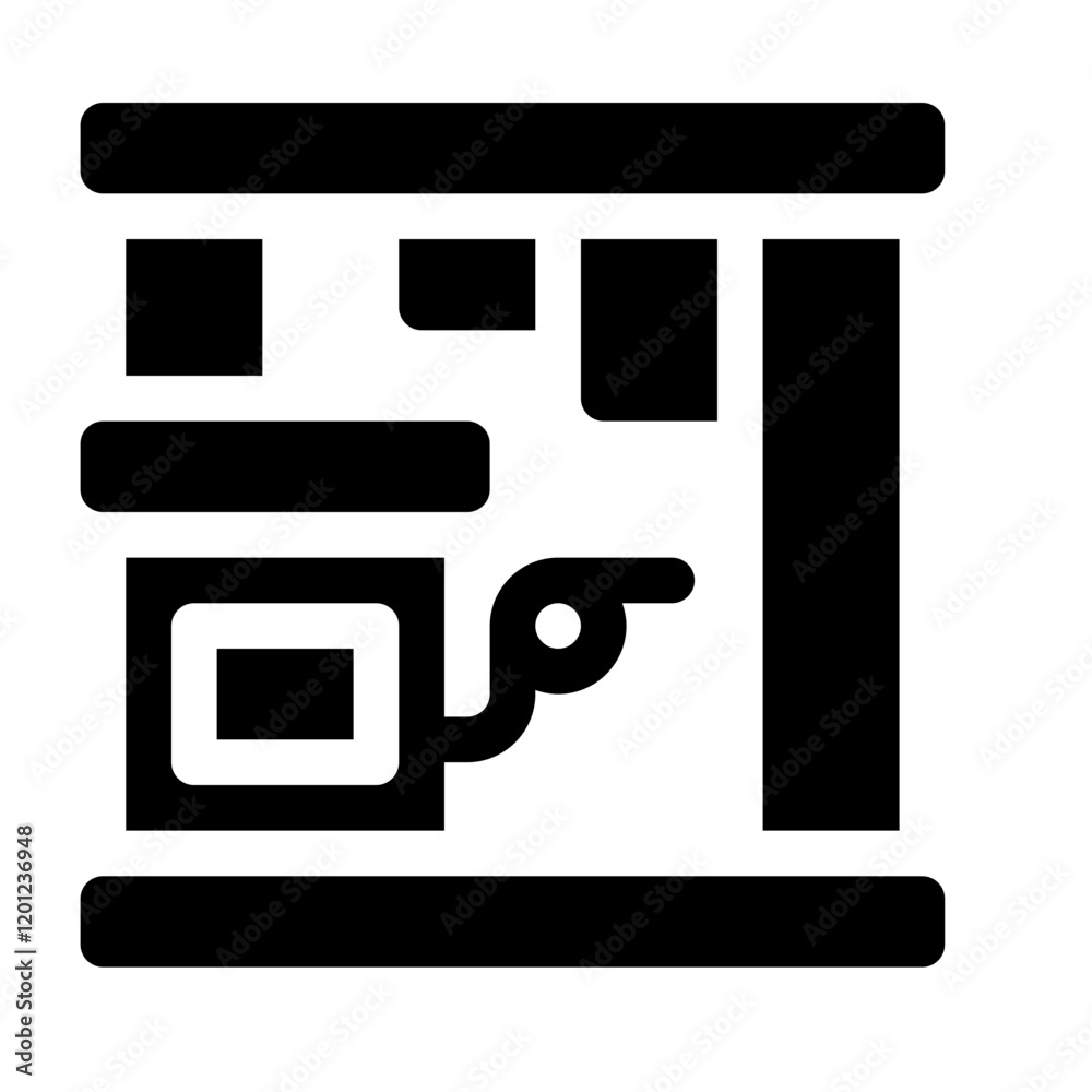 Gas pump glyph icon Gas pump glyph icon