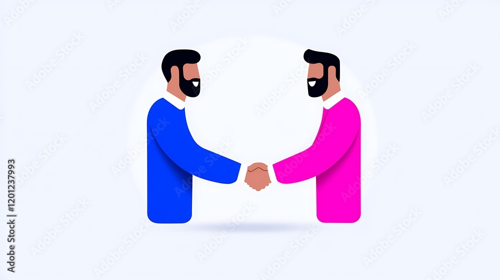 Two men shaking hands, symbolizing a successful business partnership and collaboration Two men shaking hands, symbolizing a successful business partnership and collaboration