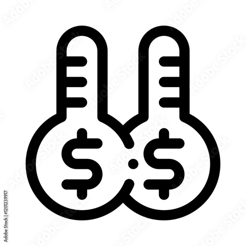 Fundraising Thermometer line icon