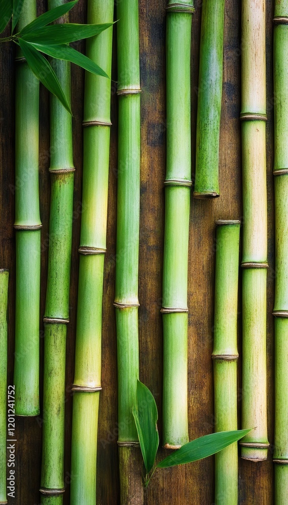 Green Bamboo Stalks Background, Natural Texture Pattern, Eco-Friendly Design Element, Zen Concept Green Bamboo Stalks Background, Natural Texture Pattern, Eco-Friendly Design Element, Zen Concept