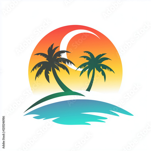 a logo for to atract tourism comel for summer  photo