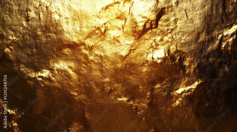 Shimmering gold foil texture with rich metallic luster Shimmering gold foil texture with rich metallic luster