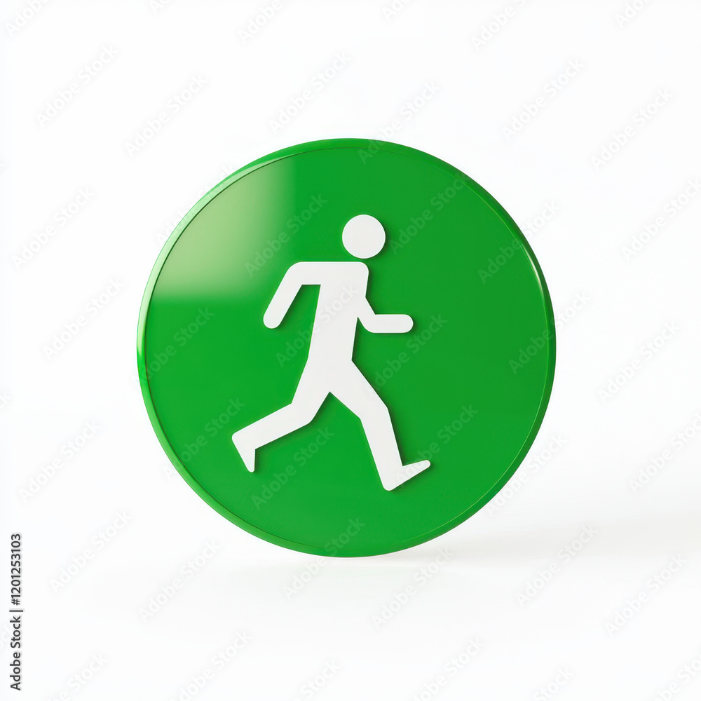 Emergency exit icon. Emergency exit sign in modern design isolated on white background Emergency exit icon. Emergency exit sign in modern design isolated on white background