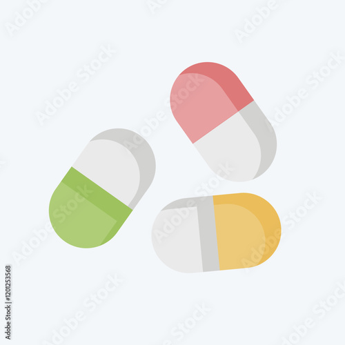 Icon Medicine. related to Retirement symbol. flat style. design editable