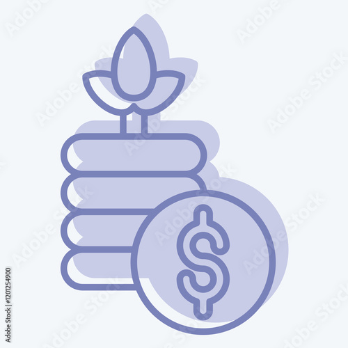 Icon Money 2. related to Retirement symbol. two tone style. design editable