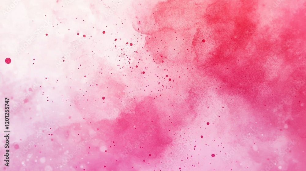 Fototapeta premium Delicate pink watercolor strokes and splatters blend to create an inviting and calming backdrop perfect for artistic expressions and designs
