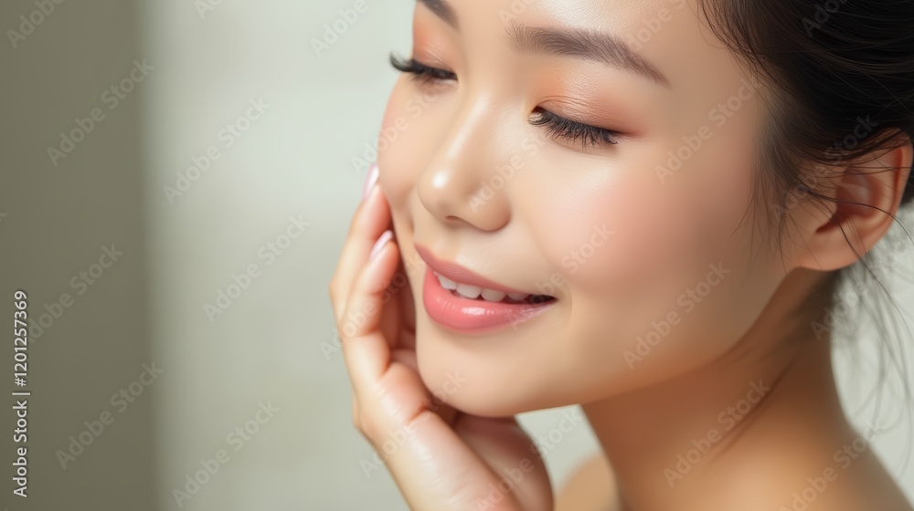 Obraz premium Asian Women Beauty Image (Skin Care, Body Care, Beauty Salon)