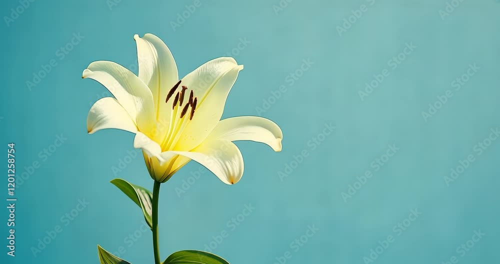Timelapse of lily flower blooming