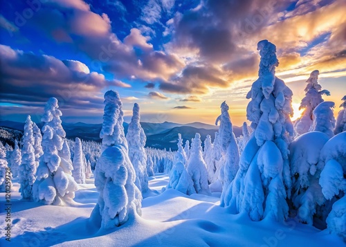 Majestic Ice Trees of Zao Onsen: Frozen Wonderland in Yamagata, Japan photo