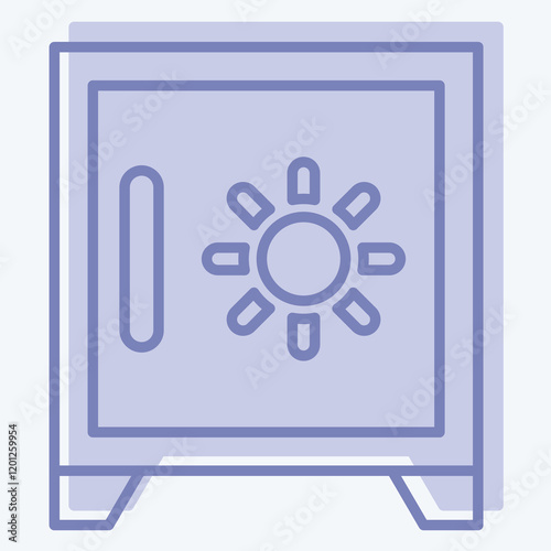 Icon Save Box. related to Retirement symbol. two tone style. design editable