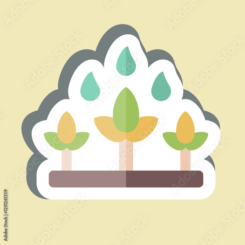 Sticker Gardening. related to Retirement symbol. design editable