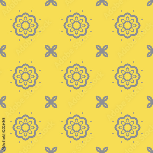 Gray Petal Symphony Yellow and Gray