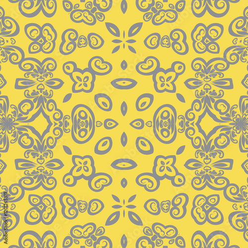Gray Petal Symphony Yellow and Gray