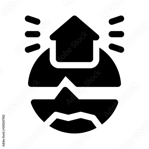 Cracked Earth glyph icon