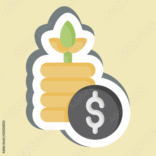 Sticker Money 2. related to Retirement symbol. design editable