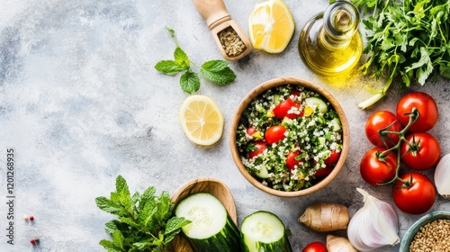 Wallpaper Mural Vibrant Mediterranean Salad: A Colorful and Healthy Dish Torontodigital.ca