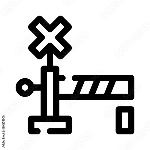 Obraz na plátně Level Crossing line icon