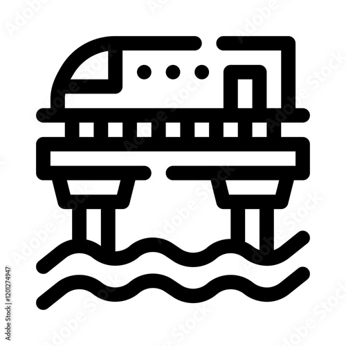 Railway Bridge line icon