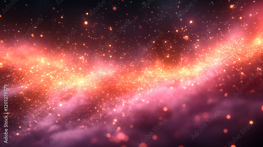 Abstract Cosmic Dust and Sparkling Nebula Abstract Cosmic Dust and Sparkling Nebula