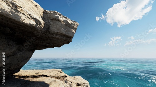 Coastal Rocks and Serene Ocean