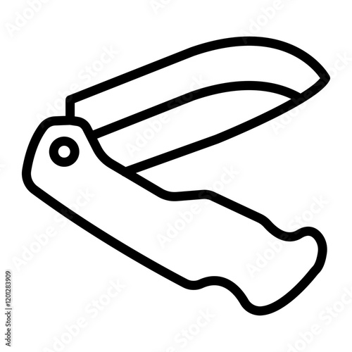 Pocket Knife Vector Line Icon Design