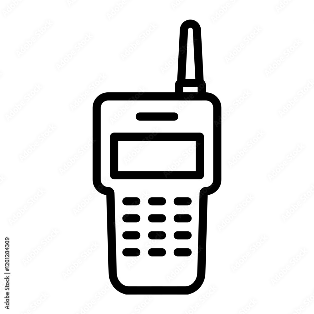 Walkie Talkie Vector Line Icon Design Walkie Talkie Vector Line Icon Design